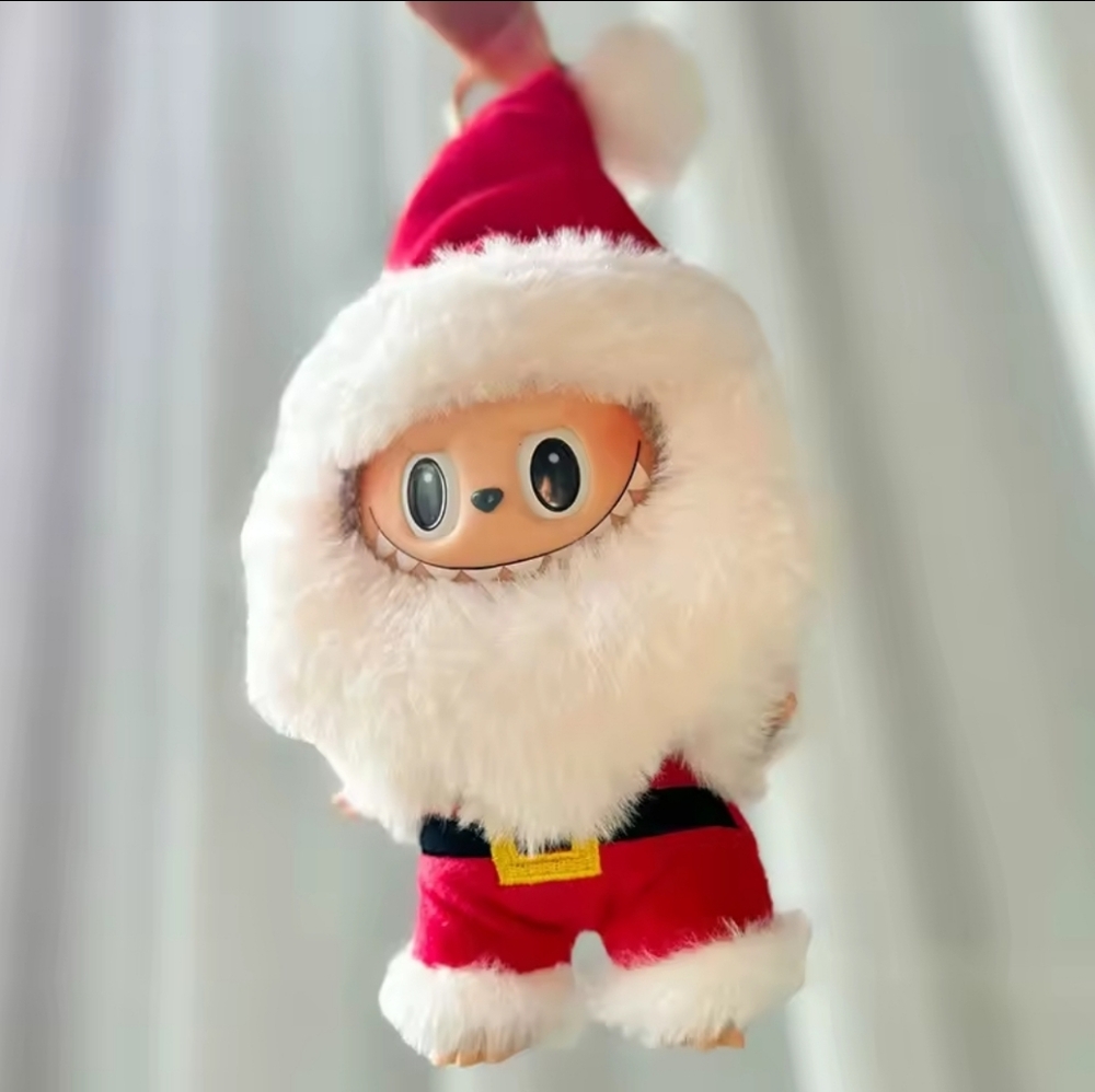 Christmas Santa Clause Clothing Outfit For Labubu, Doll Is Not Included